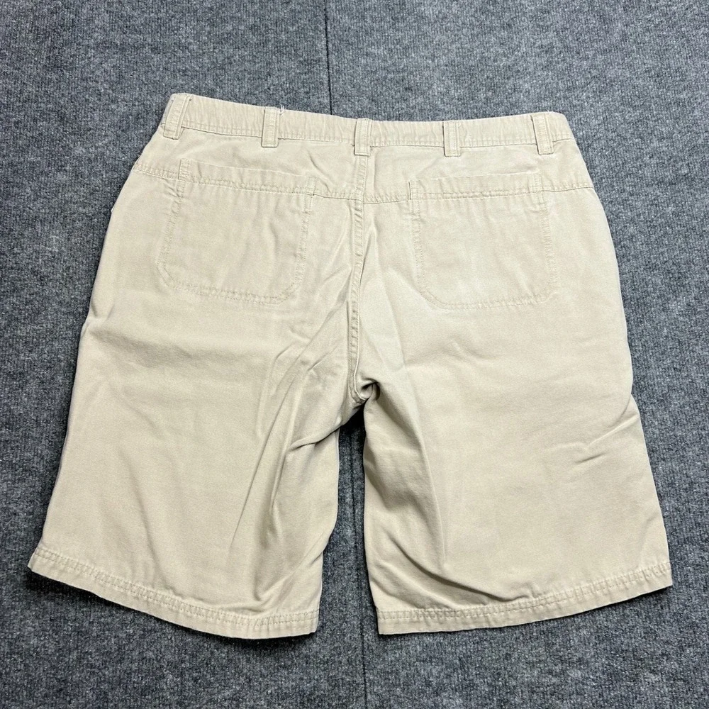 Horny Toad Cliff Canvas Shorts Mens 36x10 Khaki Organic Cotton Casual Hiking Tan